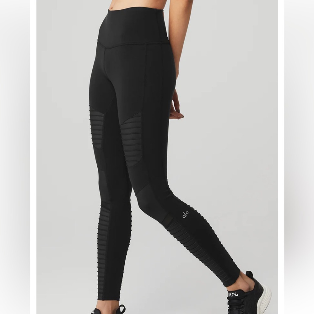 Alo High-Waist Moto Legging black